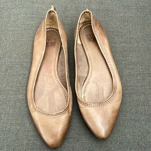 Frye Regina ballet flats, leather 8.5 brown
